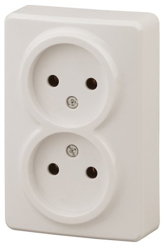 Розетка без заземления накладная Эра Эксперт 2-м. слоновая кость фото Розетка без заземления накладная Эра Эксперт 2-м. слоновая кость картинка